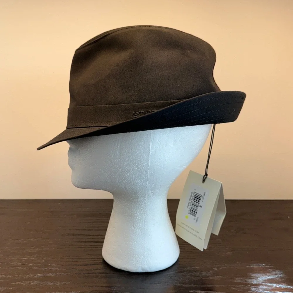 Stetson Ginsburgh Fedora Hat Mens Small Black Water Repellent Protector 241237/1